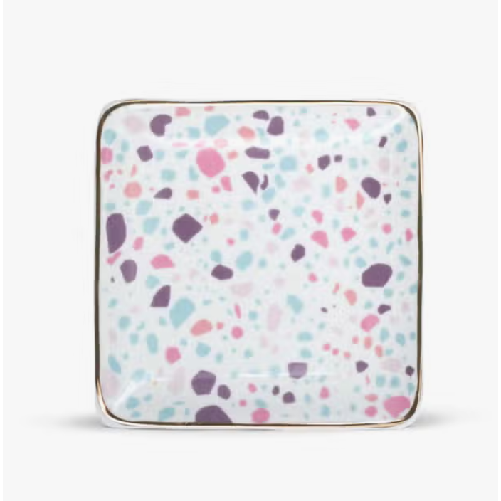 Pastel Terrazzo Ceramic Soap Dish