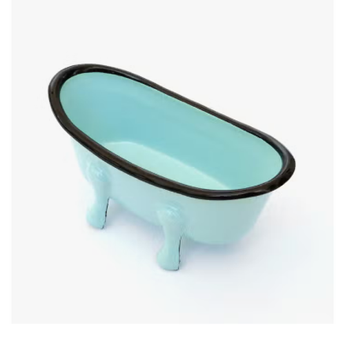 
                  
                    Farmhouse Blue/Aqua Metal Bathtub Soap Dish
                  
                