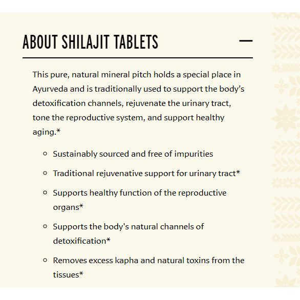 
                  
                    Shilajit tablets
                  
                