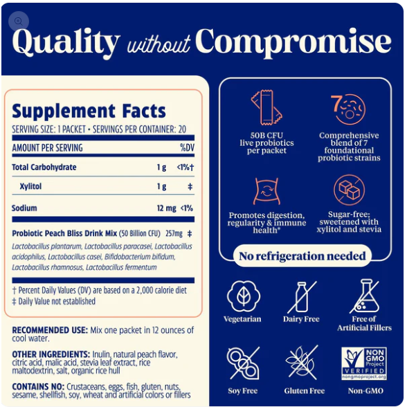 SubCulture™ Peach Bliss Probiotic Stick SINGLE