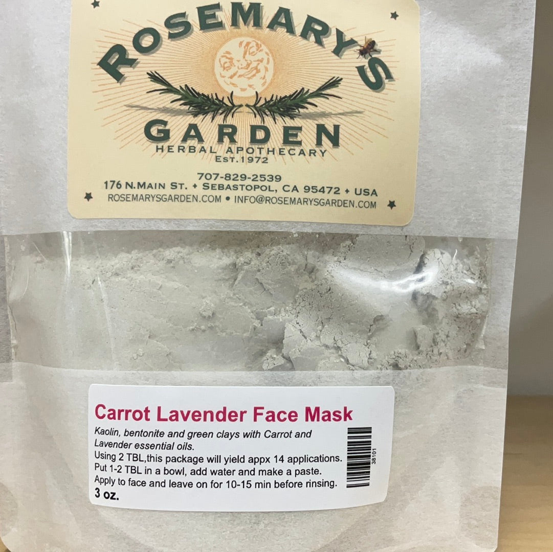 Carrot Lavender Face Mask 3 oz packet