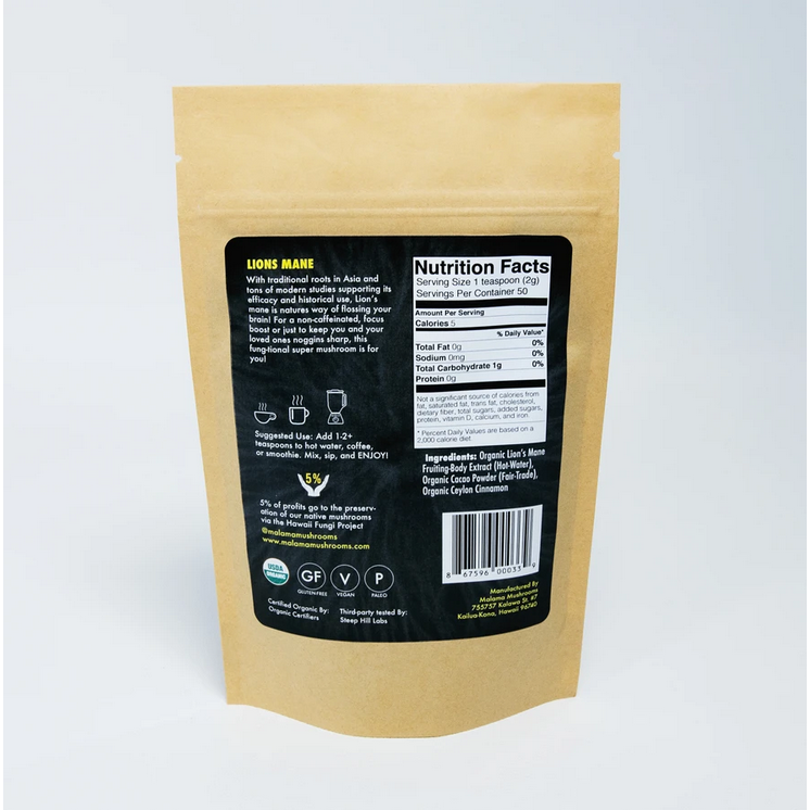 
                  
                    Lion's Mane Cacao Mix 3.5oz
                  
                