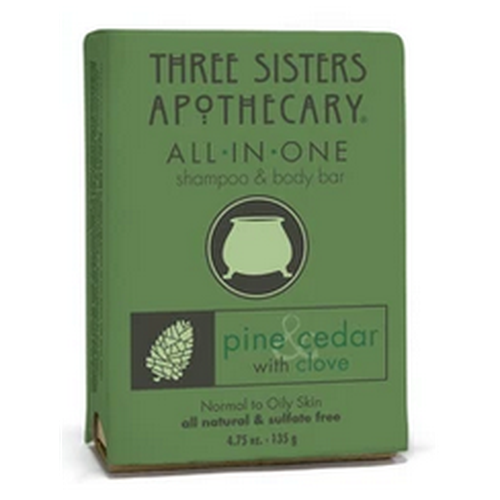 All-In-One Shampoo & Body Bar Pine & Cedar with Clove 4.75