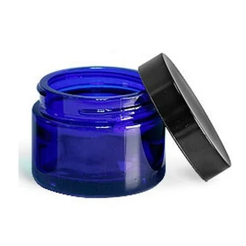 Blue Glass Jar Lid 1oz