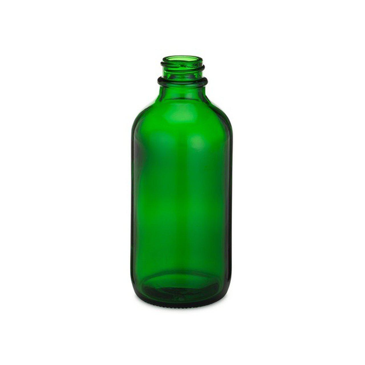 Green 2 oz glass bottles