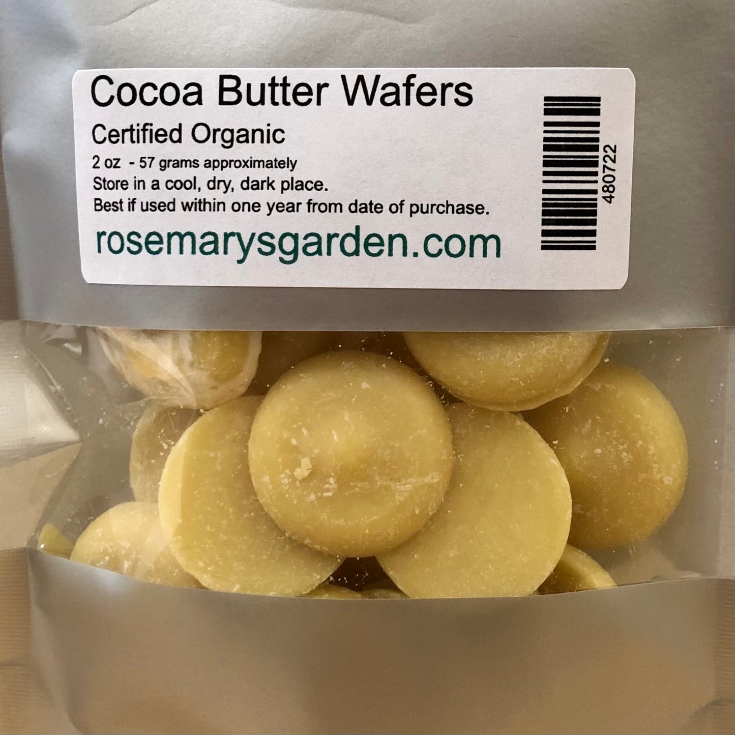 Cocoa Butter Wafers Organic 2oz
