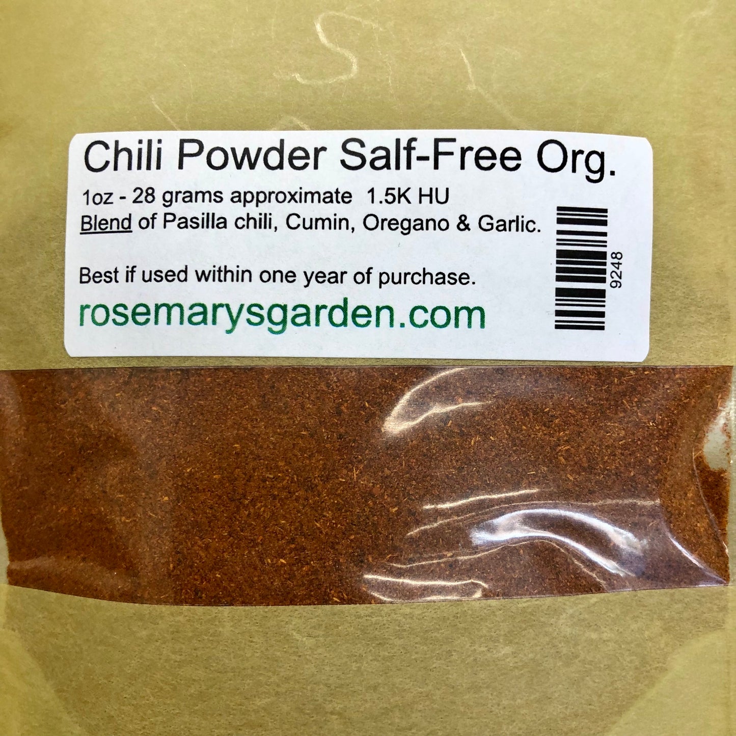 Chili Powder Salt-free Organic by the oz.