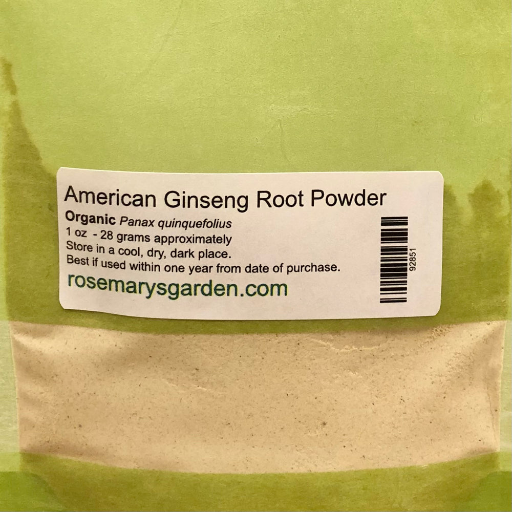 Ginseng, Organic American Root Powder by the oz.